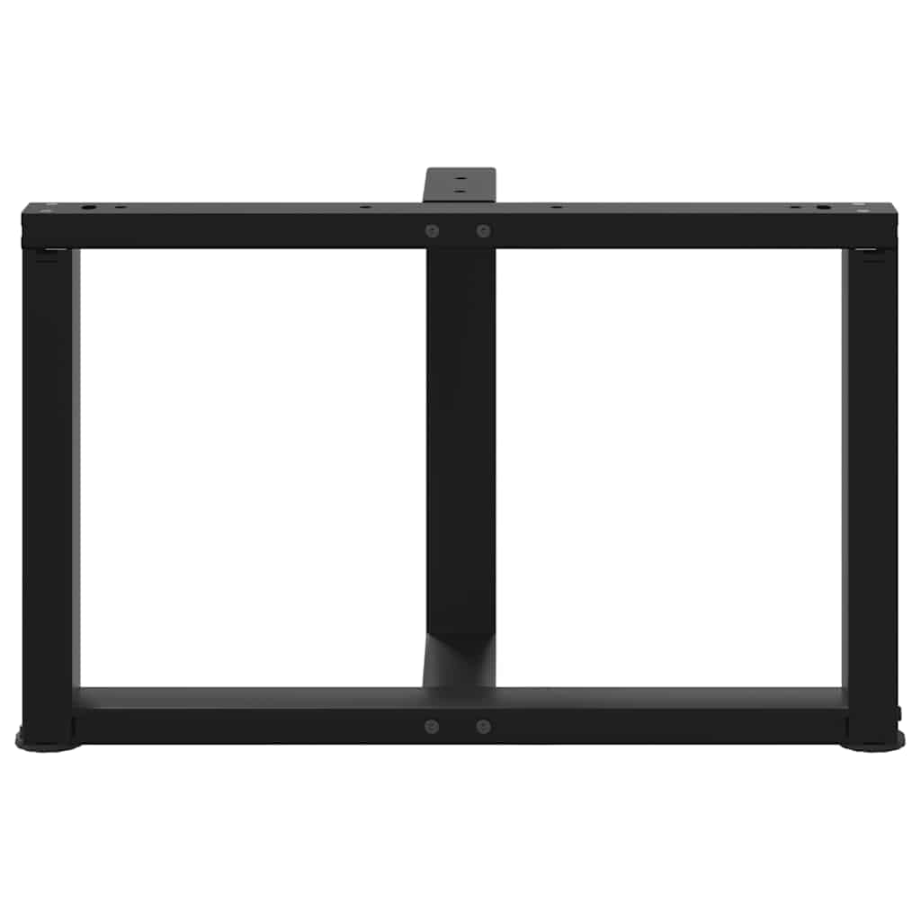 vidaXL Nogi do stolika kawowego w kształcie litery T 2 szt. Czarne 70x25x(42-43) cm Stal