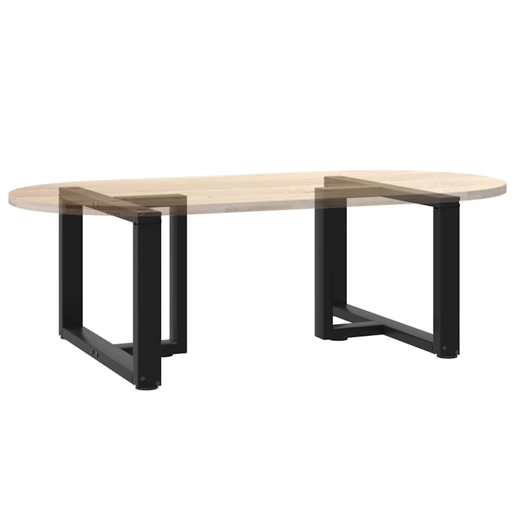 vidaXL Nogi do stolika kawowego w kształcie litery T 2 szt. Czarne 70x25x(42-43) cm Stal