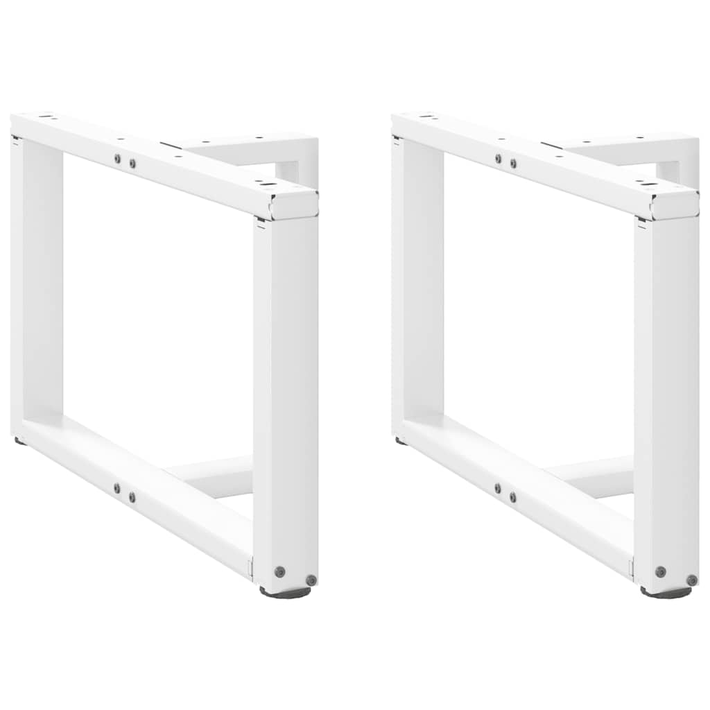 vidaXL Nogi do stolika kawowego w kształcie litery T 2 szt. Białe 70x25x(42-43) cm Stal
