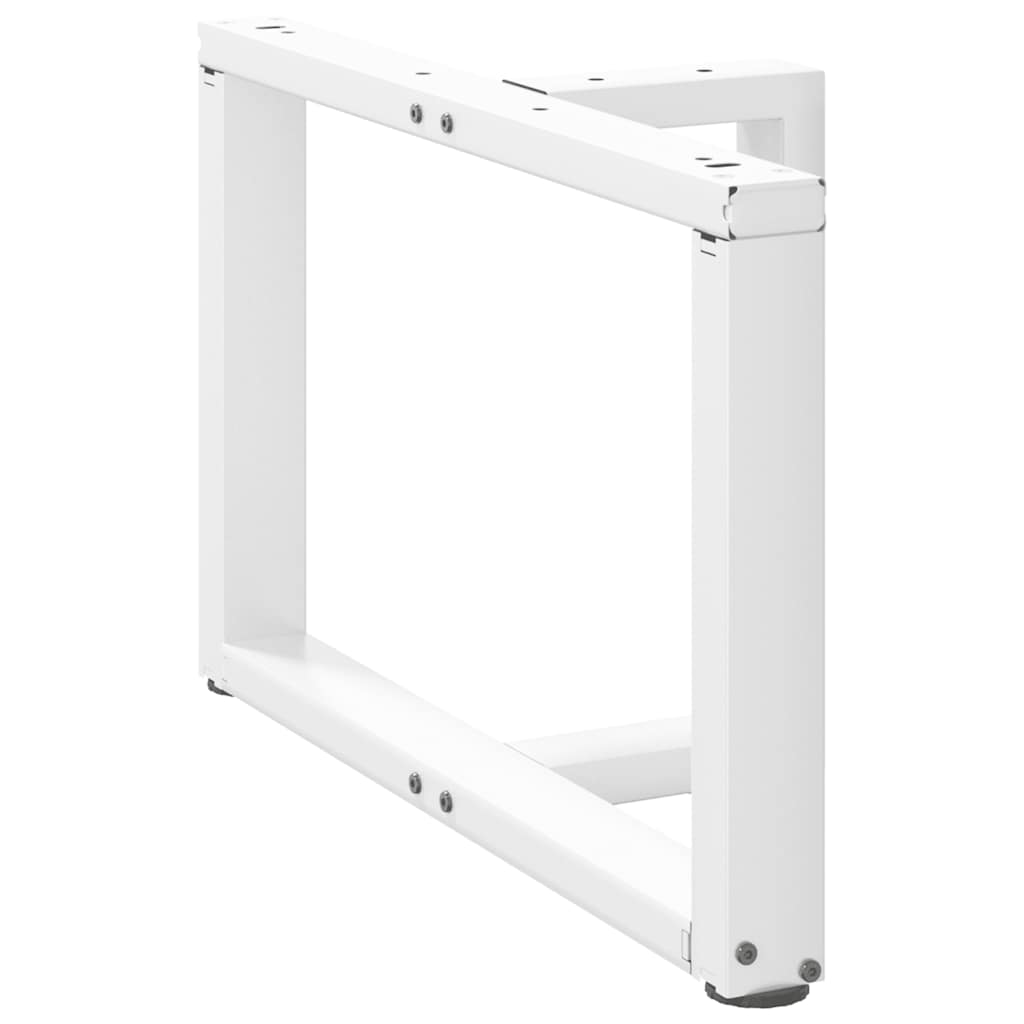 vidaXL Nogi do stolika kawowego w kształcie litery T 2 szt. Białe 70x25x(42-43) cm Stal