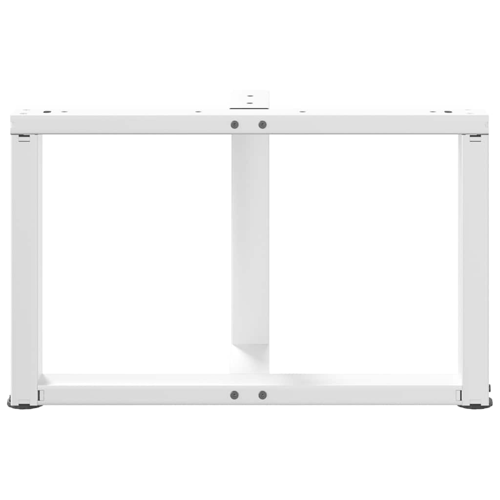 vidaXL Nogi do stolika kawowego w kształcie litery T 2 szt. Białe 70x25x(42-43) cm Stal