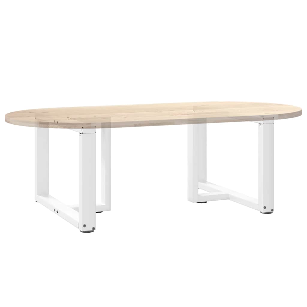 vidaXL Nogi do stolika kawowego w kształcie litery T 2 szt. Białe 70x25x(42-43) cm Stal