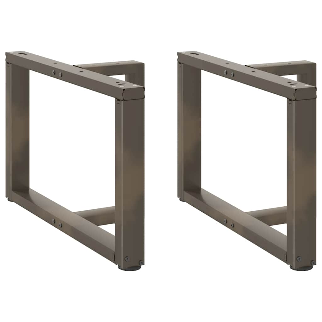 vidaXL Nogi do stolika kawowego w kształcie litery T 2 szt. Czarne 70x25x(42-43) cm Stal