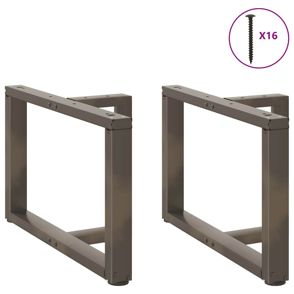 vidaXL Nogi do stolika kawowego w kształcie litery T 2 szt. Czarne 70x25x(42-43) cm Stal