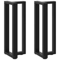 vidaXL Nogi do stołu konsolowego w kształcie litery T 2 szt. Czarne 25x28x(72-73) cm Stal