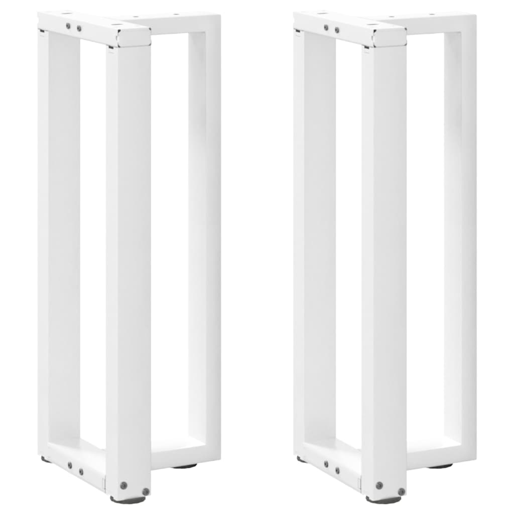vidaXL Nogi do stołu konsolowego w kształcie litery T 2 szt. Białe 25x28x(72-73) cm Stal