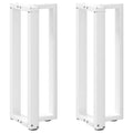 vidaXL Nogi do stołu konsolowego w kształcie litery T 2 szt. Białe 25x28x(72-73) cm Stal
