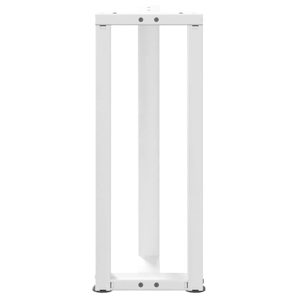 vidaXL Nogi do stołu konsolowego w kształcie litery T 2 szt. Białe 25x28x(72-73) cm Stal