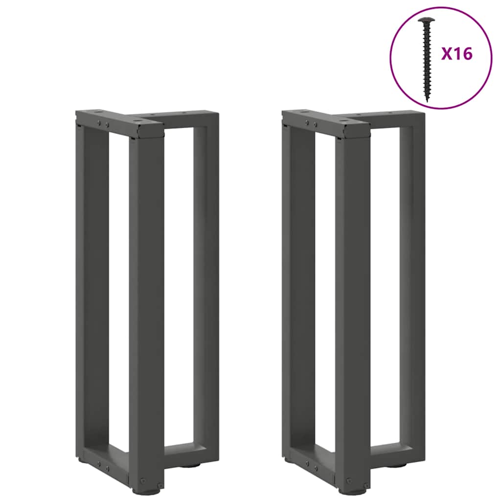 vidaXL Nogi do stołu konsolowego w kształcie litery T 2 szt. Antracyt 25x28x(72-73) cm Stal