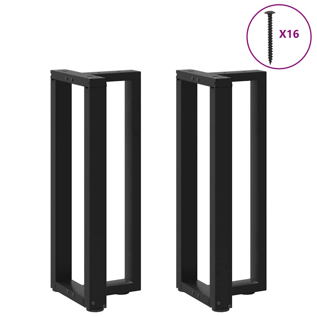 vidaXL Nogi do stołu konsolowego w kształcie litery T 2 szt. Czarne 38x25x(72-73) cm Stal