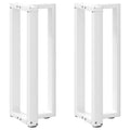 vidaXL Nogi do stołu konsolowego w kształcie litery T 2 szt. Białe 38x25x(72-73) cm Stal