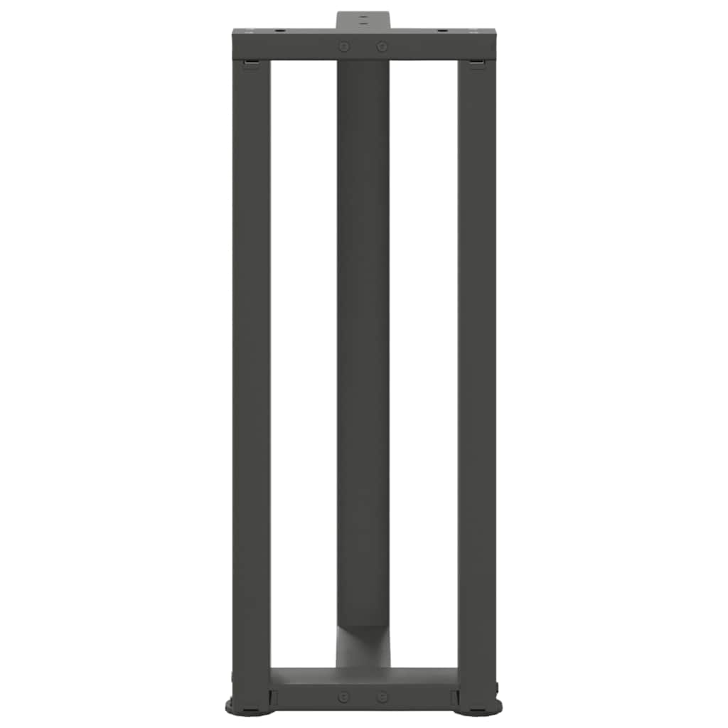 vidaXL Nogi do stołu konsolowego w kształcie litery T 2 szt. Antracyt 38x25x(72-73) cm Stal