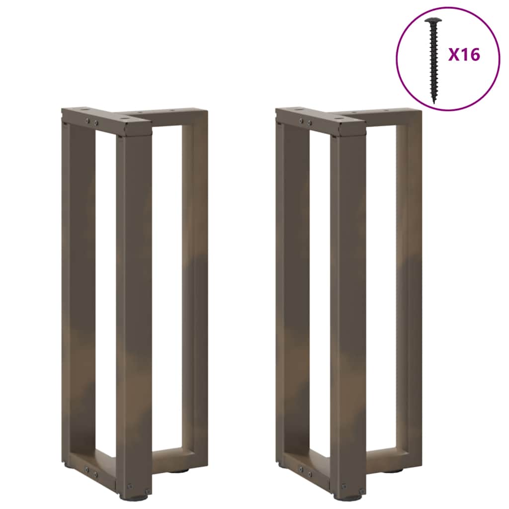 vidaXL Nogi do stołu konsolowego w kształcie litery T 2 szt. Czarne 38x25x(72-73) cm Stal