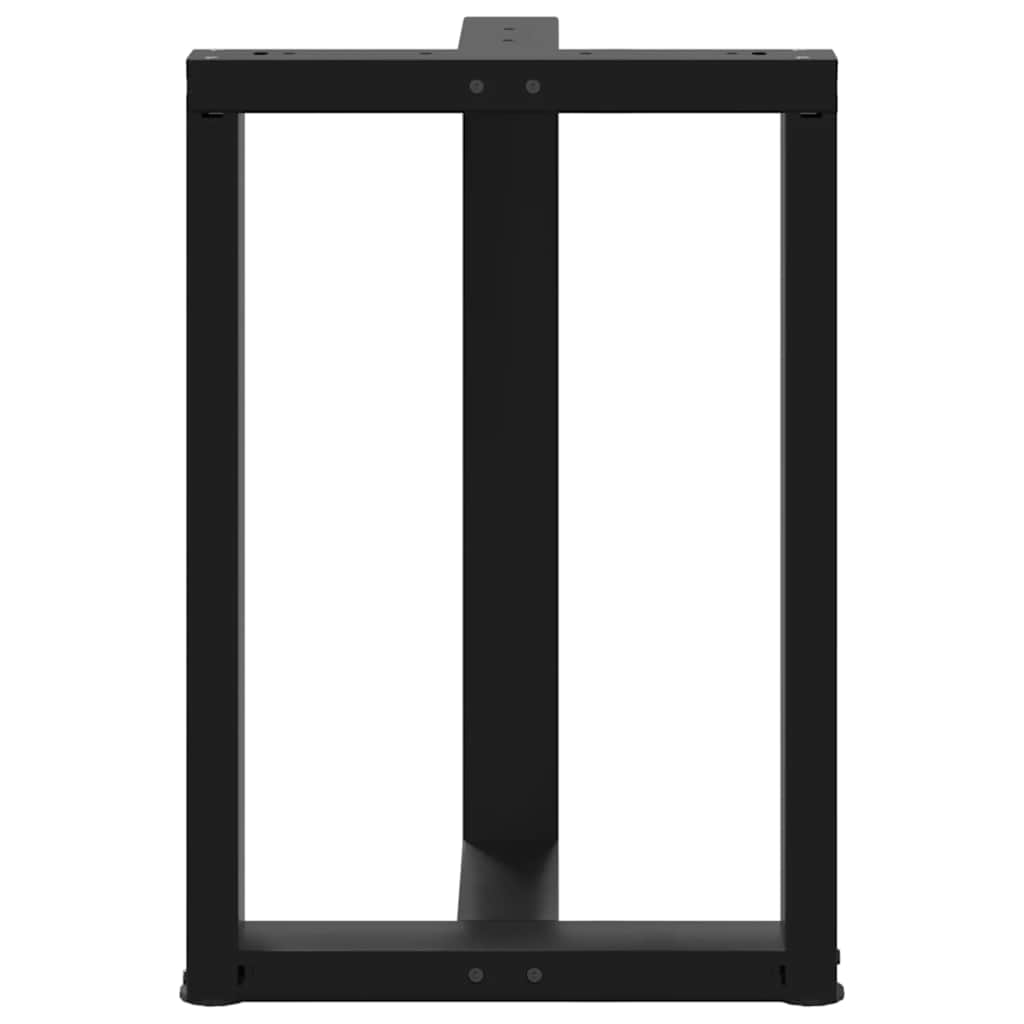 vidaXL Nogi do stołu jadalnego w kształcie litery T 2 szt. Czarne 50x35x(72-73) cm Stal