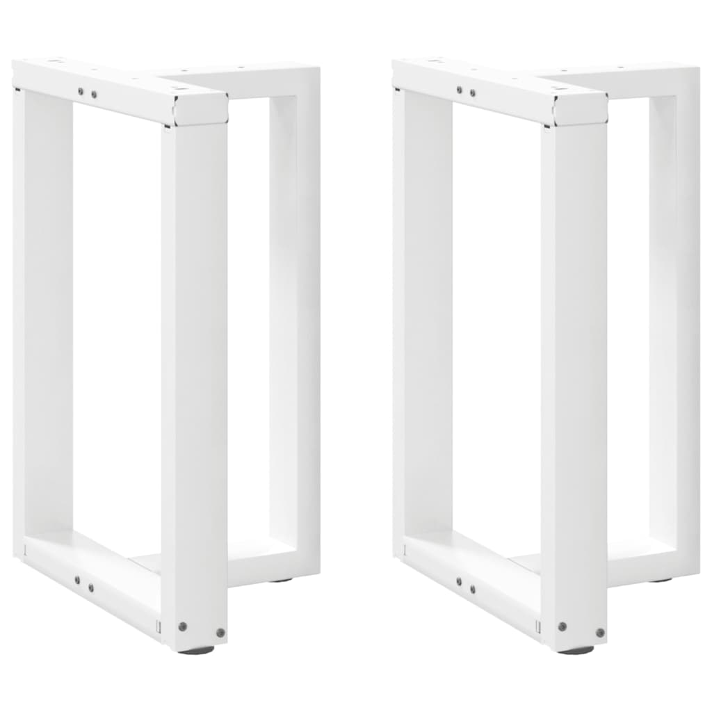 vidaXL Nogi do stołu jadalnego w kształcie litery T 2 szt. Białe 50x35x(72-73) cm Stal