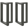 vidaXL Nogi do stołu jadalnego w kształcie litery T 2 szt. Antracyt 50x35x(72-73) cm Stal