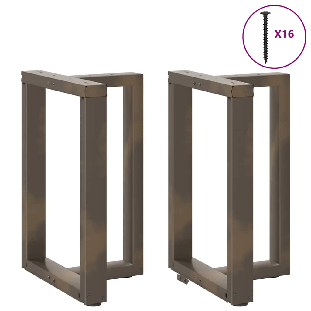 vidaXL Nogi do stołu jadalnego w kształcie litery T 2 szt. Czarne 50x35x(72-73) cm Stal