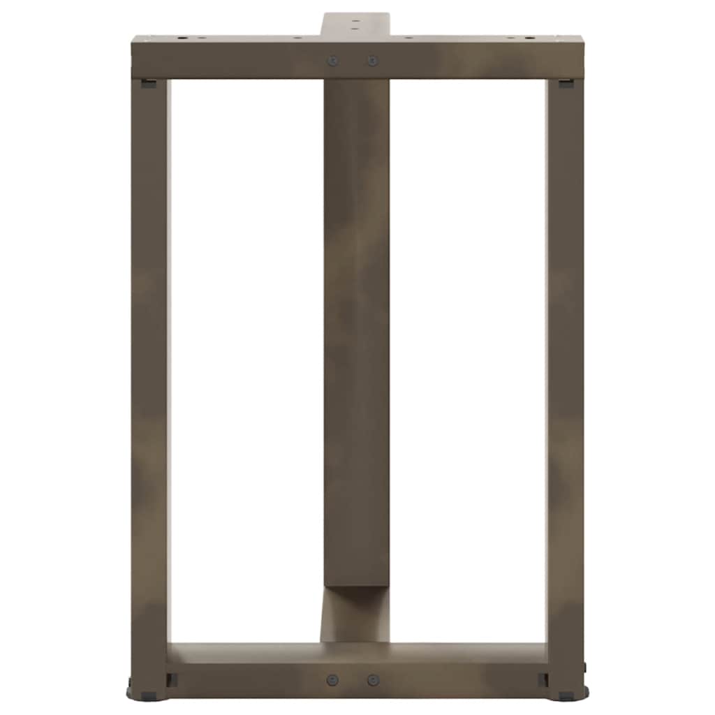 vidaXL Nogi do stołu jadalnego w kształcie litery T 2 szt. Czarne 50x35x(72-73) cm Stal