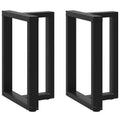 vidaXL Nogi do stołu jadalnego w kształcie litery T 2 szt. Czarne 60x35x(72-73) cm Stal