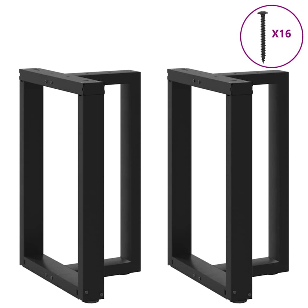 vidaXL Nogi do stołu jadalnego w kształcie litery T 2 szt. Czarne 60x35x(72-73) cm Stal