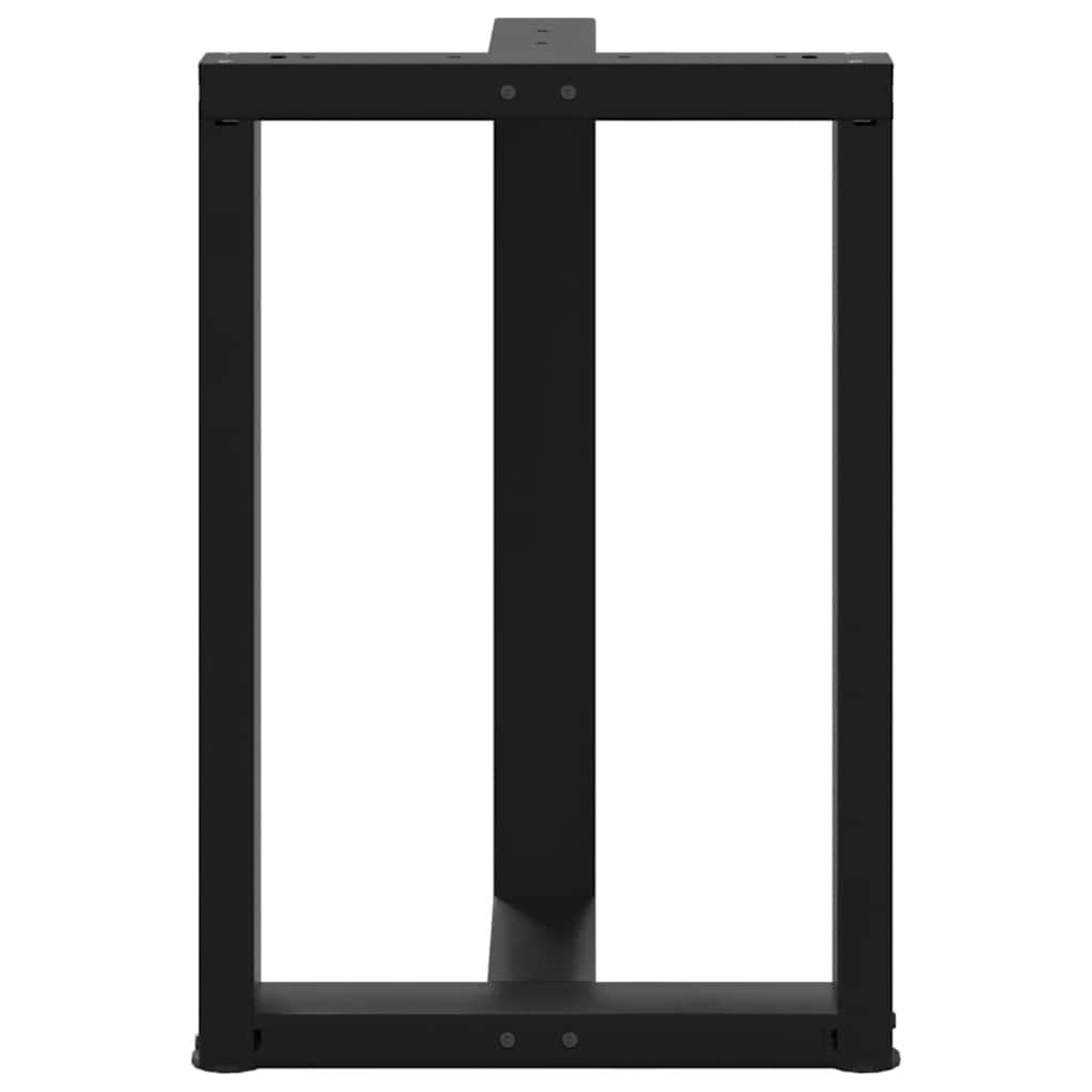 vidaXL Nogi do stołu jadalnego w kształcie litery T 2 szt. Czarne 60x35x(72-73) cm Stal