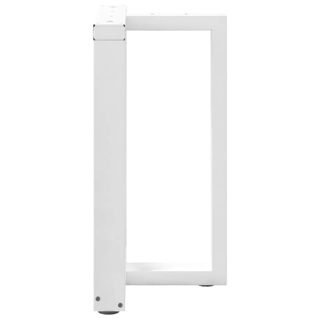 vidaXL Nogi do stołu jadalnego w kształcie litery T 2 szt. Białe 60x35x(72-73) cm Stal