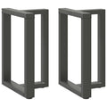 vidaXL Nogi do stołu jadalnego w kształcie litery T 2 szt. Antracyt 60x35x(72-73) cm Stal