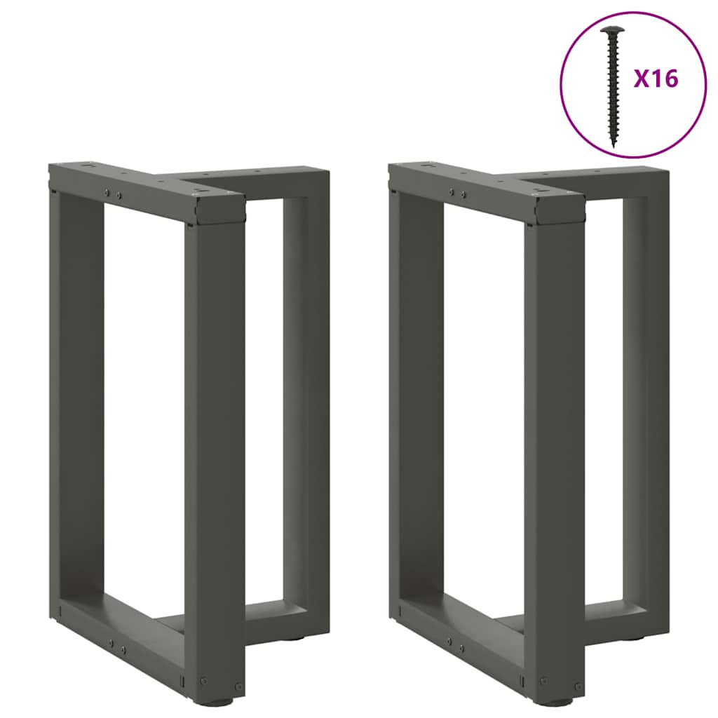 vidaXL Nogi do stołu jadalnego w kształcie litery T 2 szt. Antracyt 60x35x(72-73) cm Stal