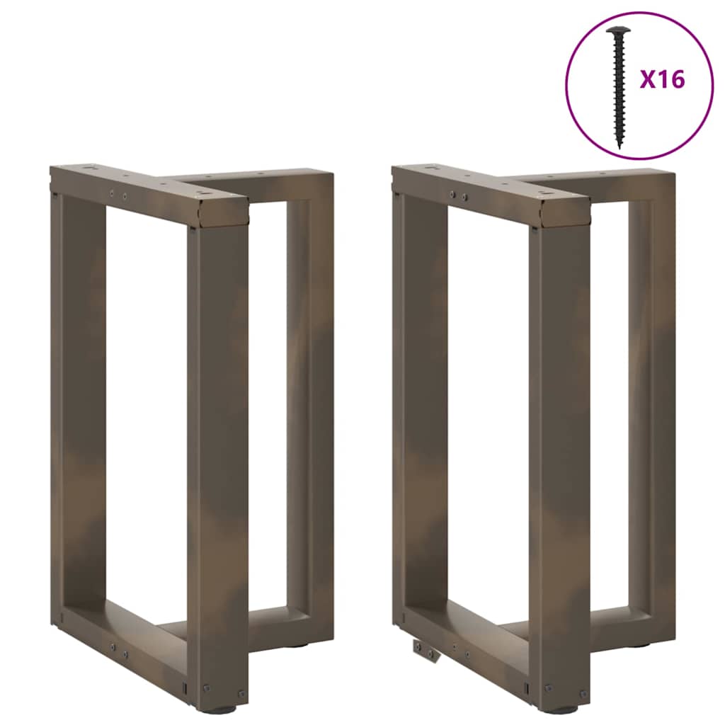 vidaXL Nogi do stołu jadalnego w kształcie litery T 2 szt. Czarne 60x35x(72-73) cm Stal