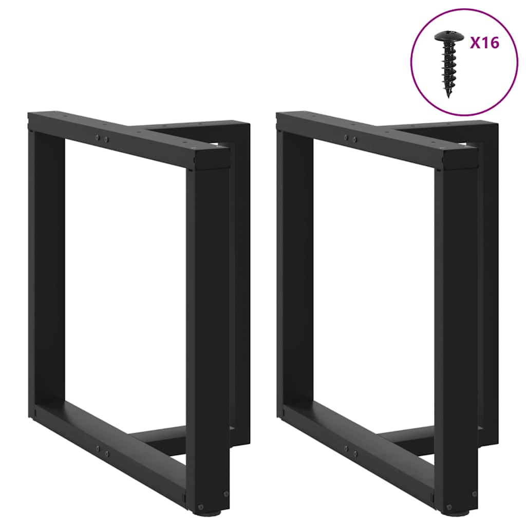 vidaXL Nogi do stołu jadalnego w kształcie litery T 2 szt. Czarne 70x35x(72-73) cm Stal