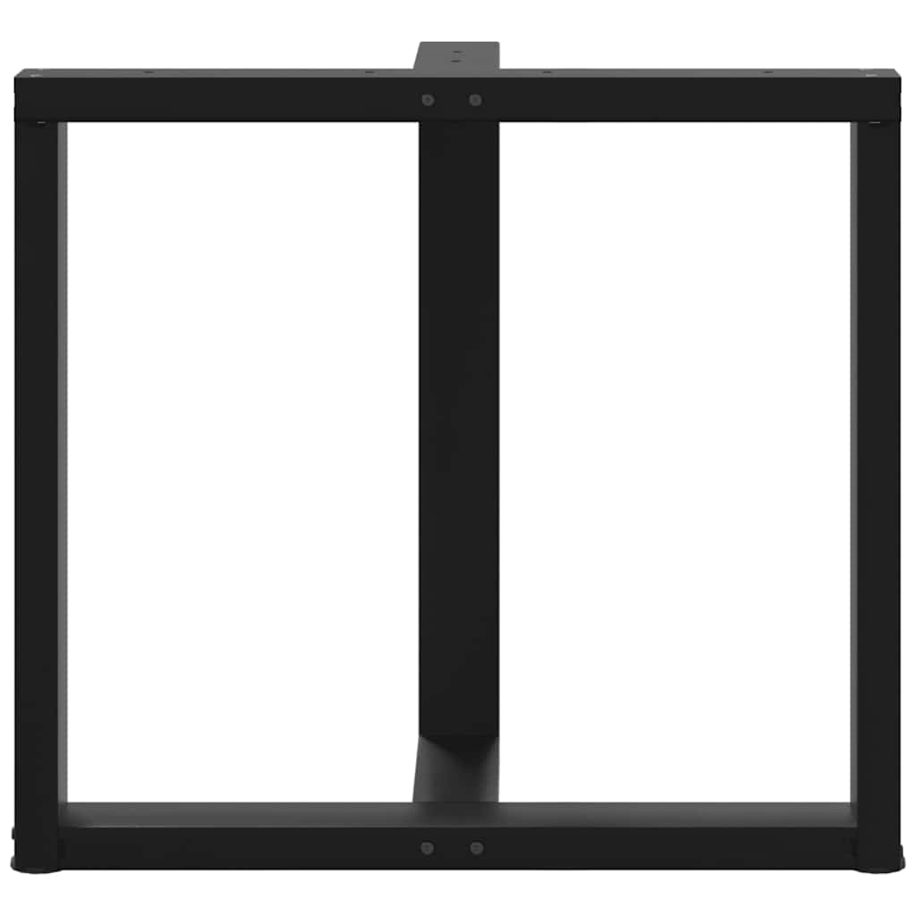 vidaXL Nogi do stołu jadalnego w kształcie litery T 2 szt. Czarne 70x35x(72-73) cm Stal