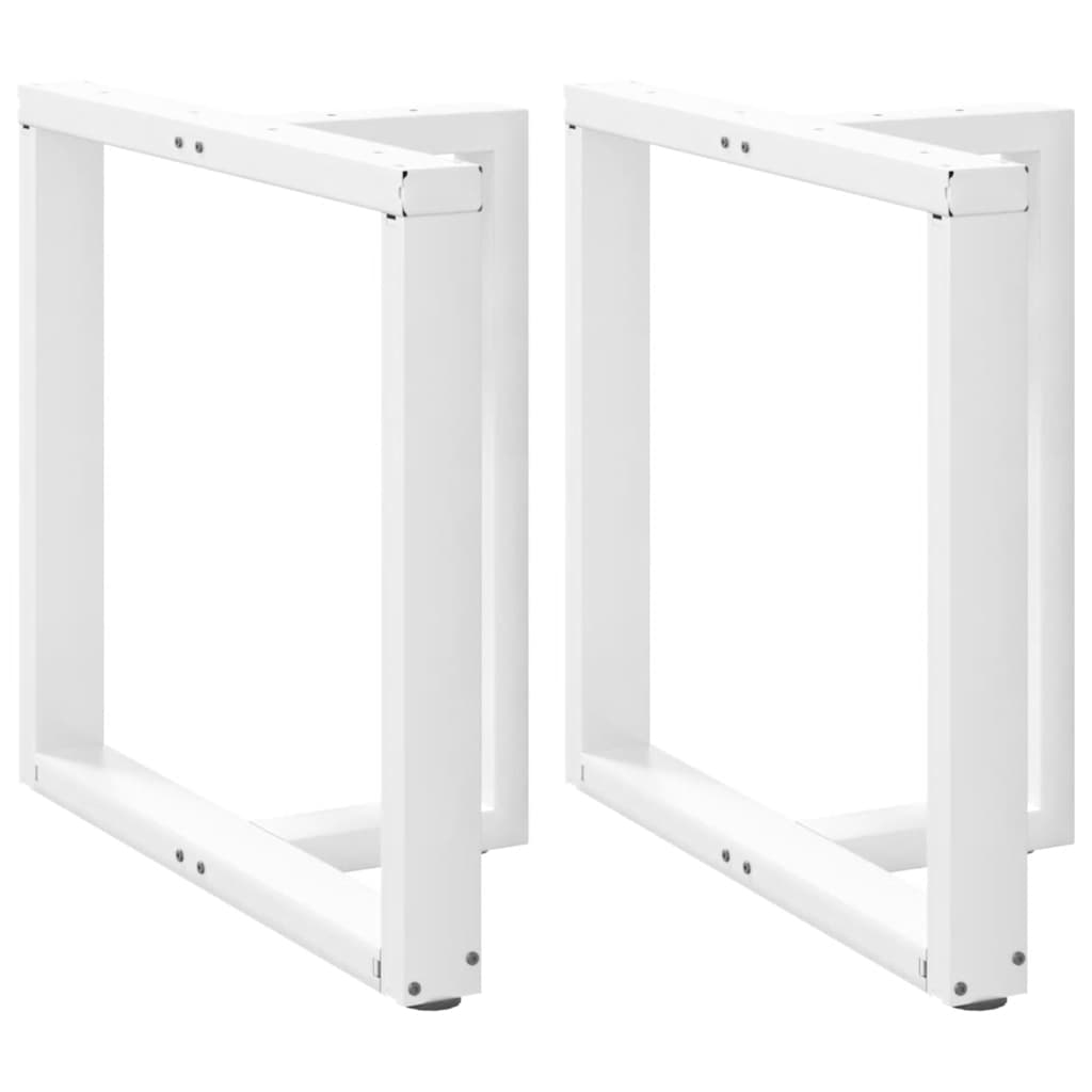 vidaXL Nogi do stołu jadalnego w kształcie litery T 2 szt. Białe 70x35x(72-73) cm Stal