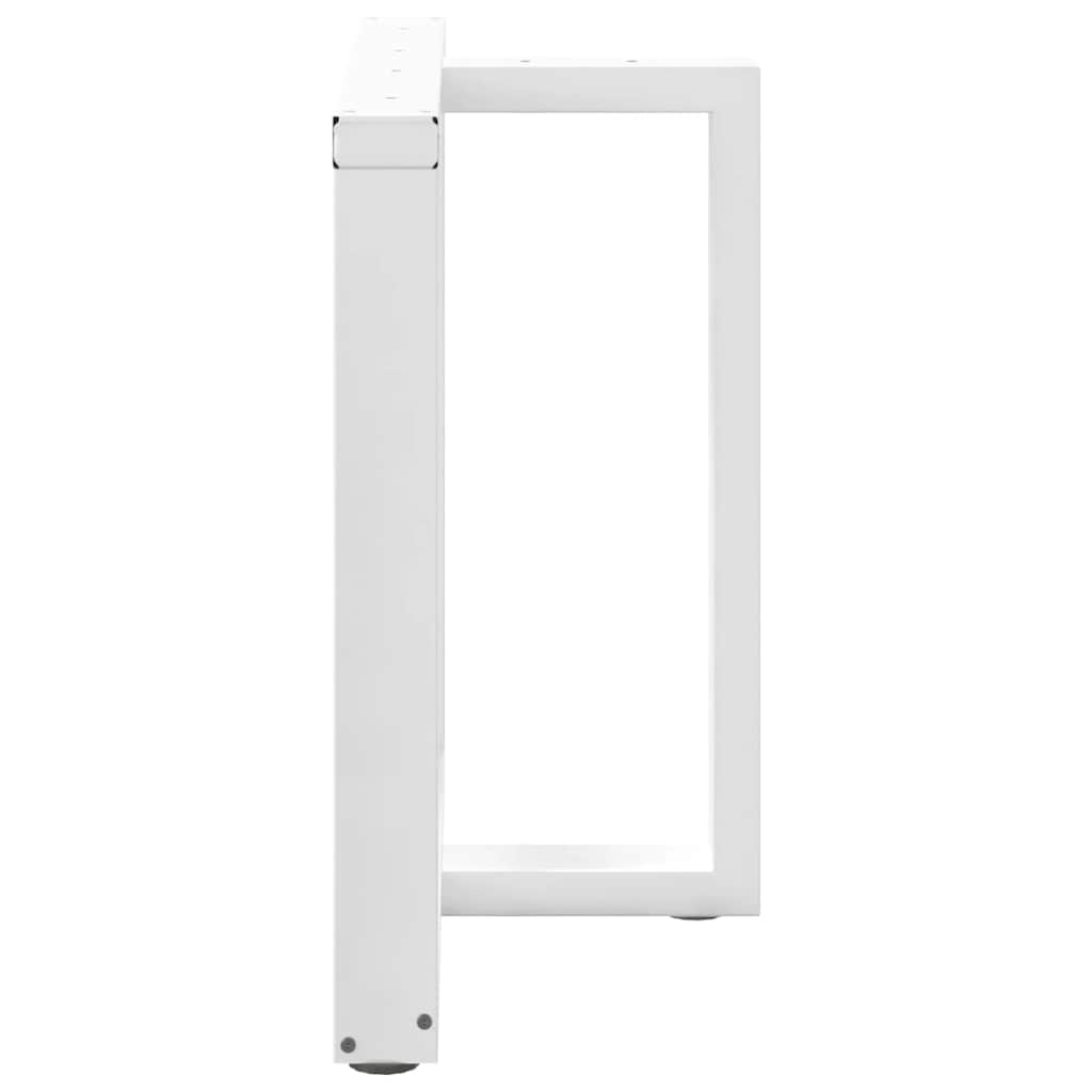 vidaXL Nogi do stołu jadalnego w kształcie litery T 2 szt. Białe 70x35x(72-73) cm Stal