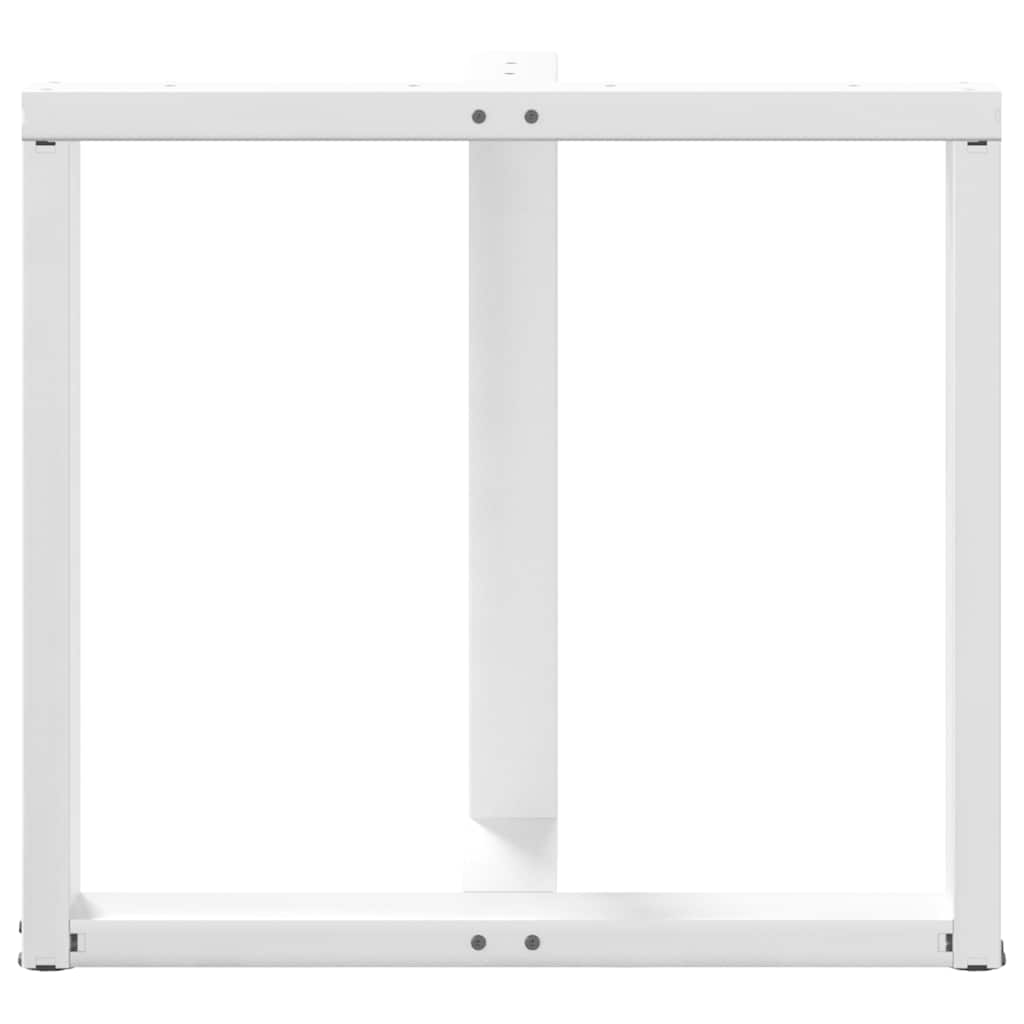 vidaXL Nogi do stołu jadalnego w kształcie litery T 2 szt. Białe 70x35x(72-73) cm Stal