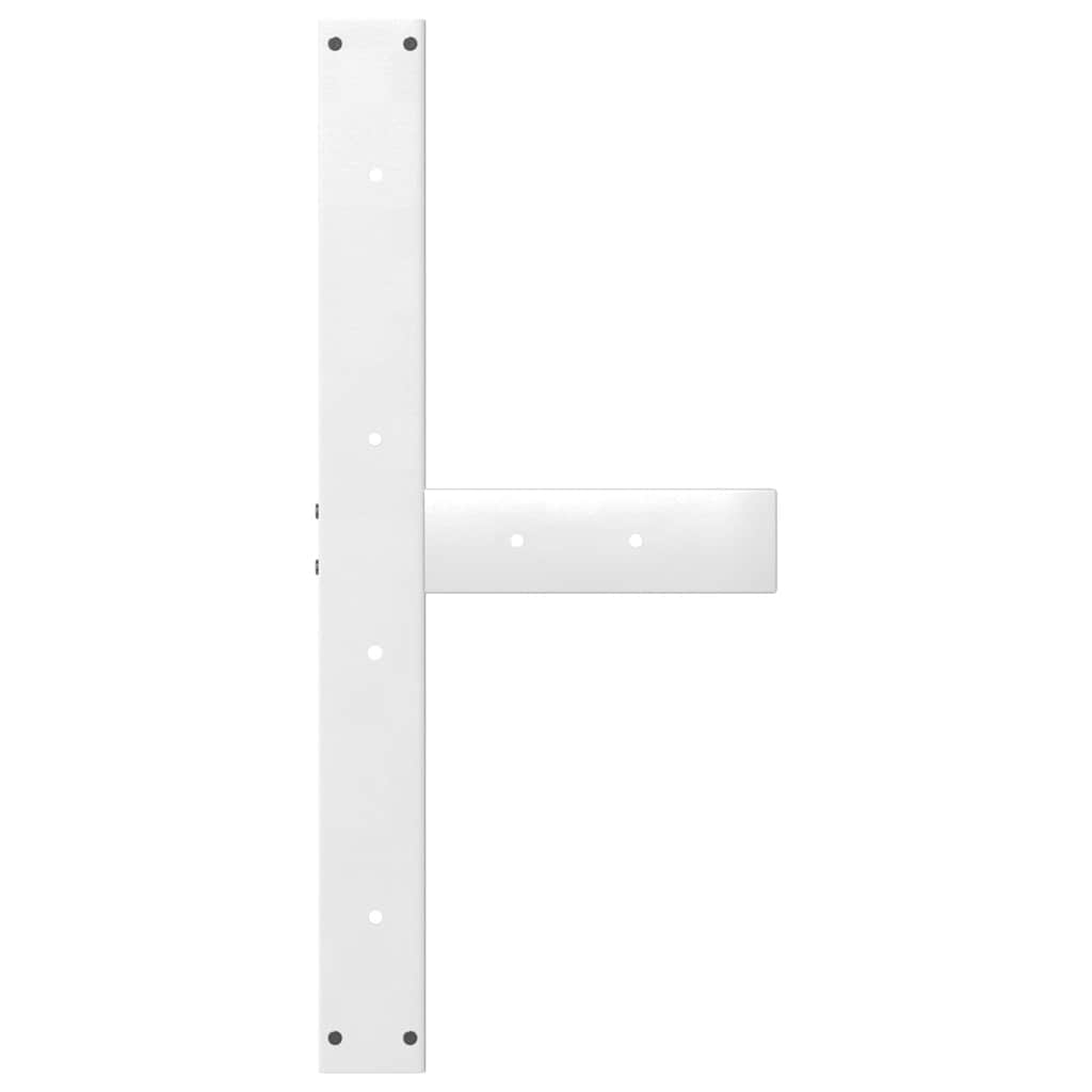 vidaXL Nogi do stołu jadalnego w kształcie litery T 2 szt. Białe 70x35x(72-73) cm Stal