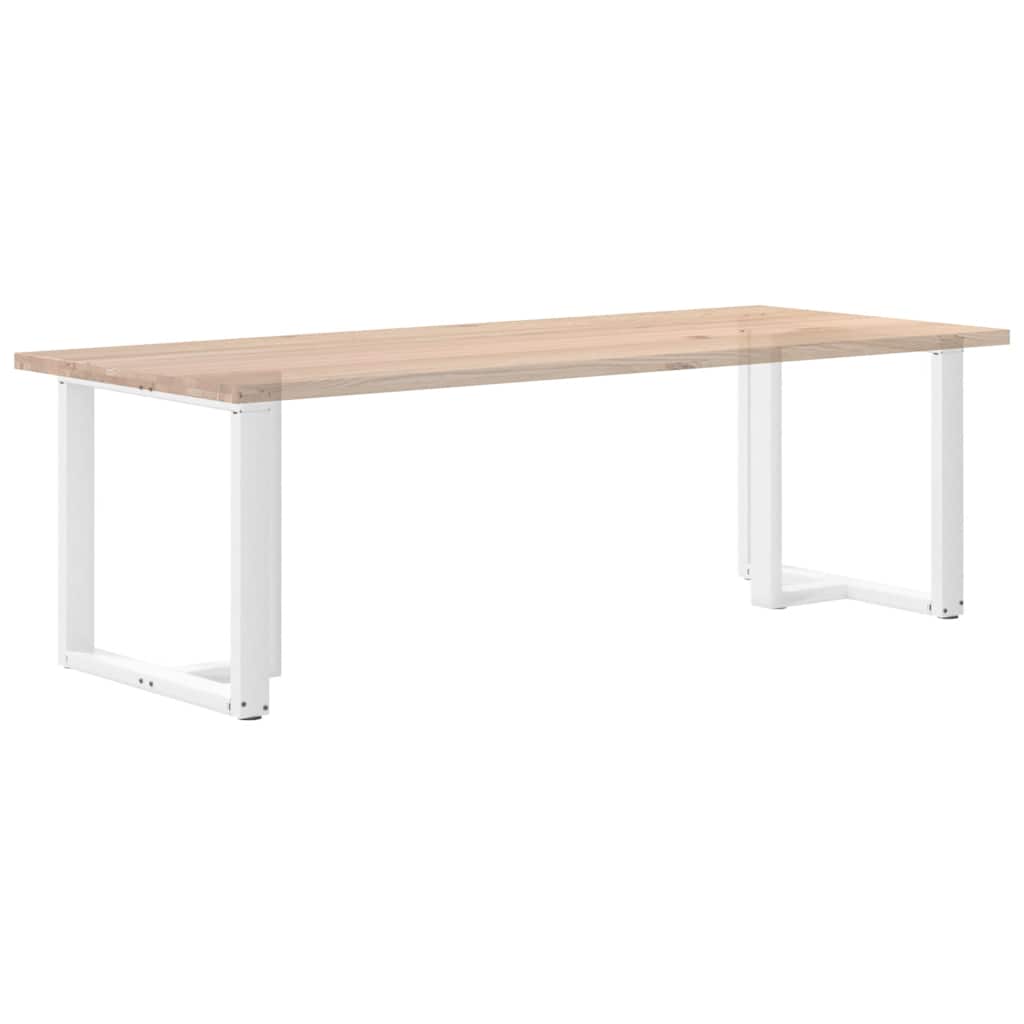 vidaXL Nogi do stołu jadalnego w kształcie litery T 2 szt. Białe 70x35x(72-73) cm Stal