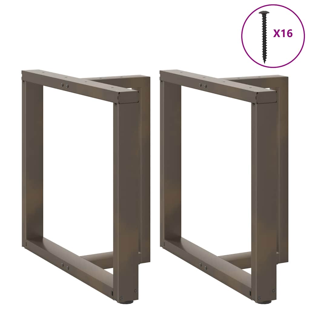 vidaXL Nogi do stołu jadalnego w kształcie litery T 2 szt. Czarne 70x35x(72-73) cm Stal
