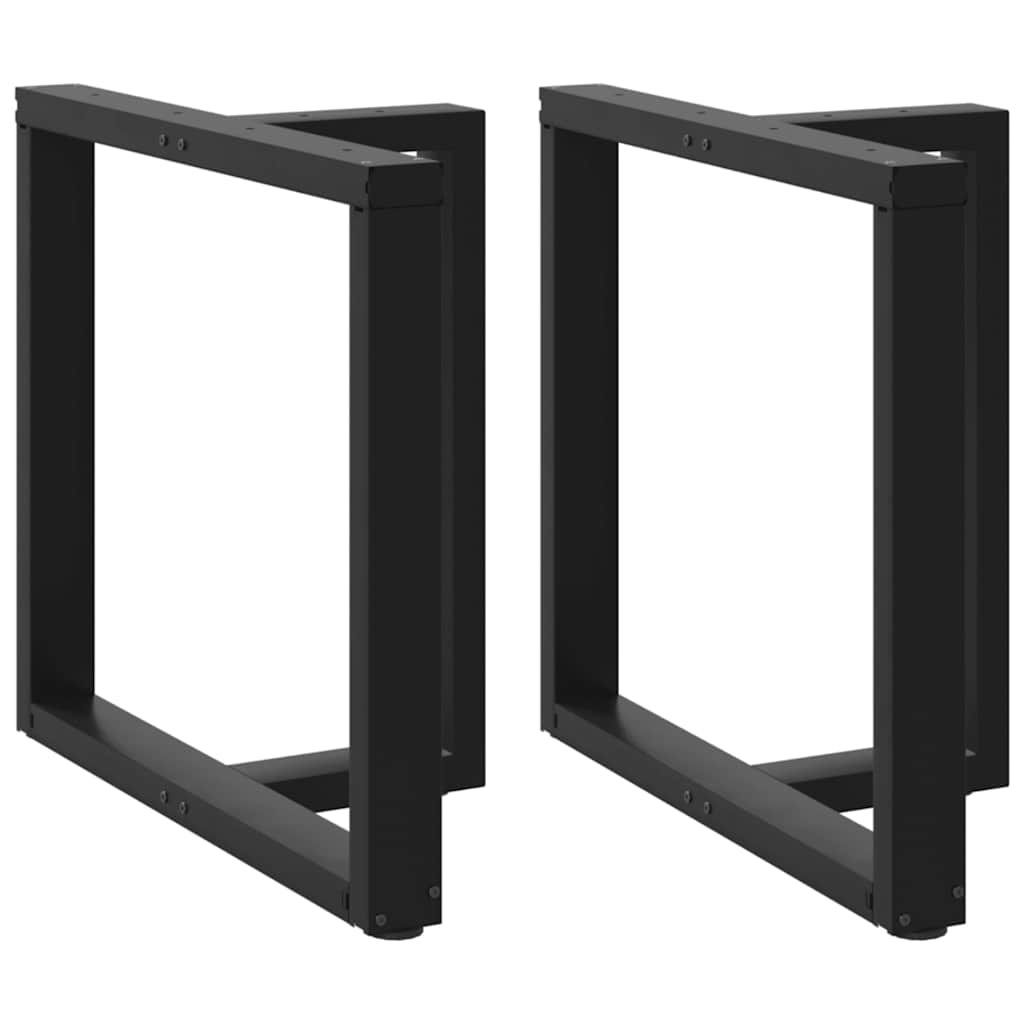 vidaXL Nogi do stołu jadalnego w kształcie litery T 2 szt. Czarne 80x35x(72-73) cm Stal