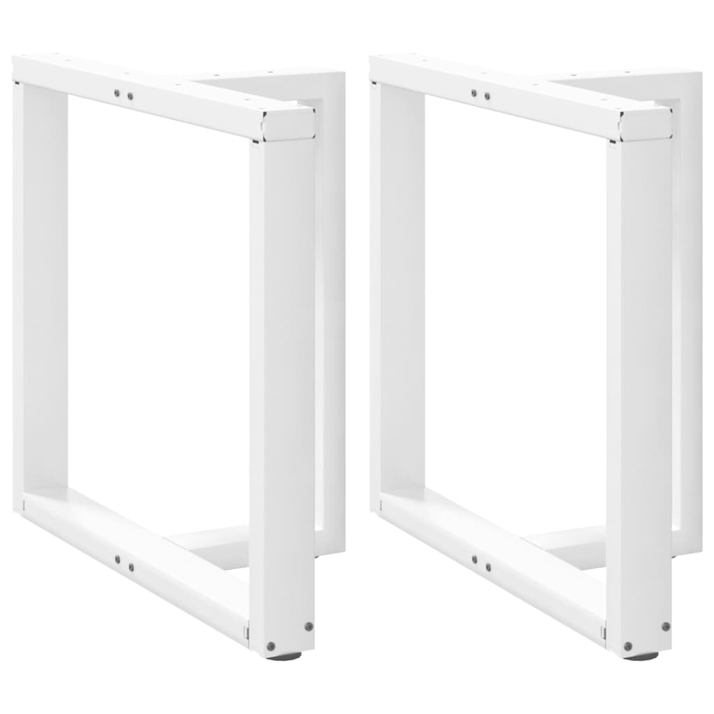 vidaXL Nogi do stołu jadalnego w kształcie litery T 2 szt. Białe 80x35x(72-73) cm Stal