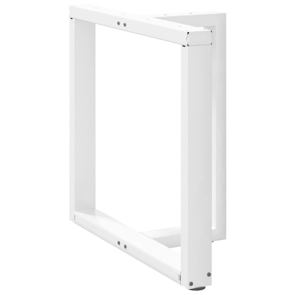 vidaXL Nogi do stołu jadalnego w kształcie litery T 2 szt. Białe 80x35x(72-73) cm Stal