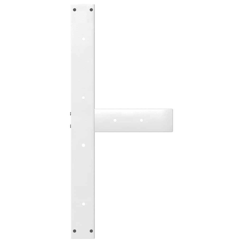 vidaXL Nogi do stołu jadalnego w kształcie litery T 2 szt. Białe 80x35x(72-73) cm Stal
