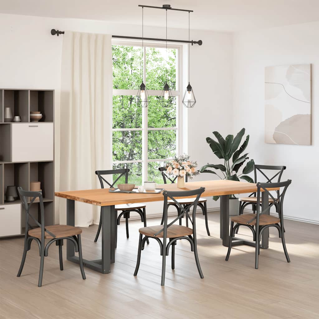 vidaXL Nogi do stołu jadalnego w kształcie litery T 2 szt. Antracyt 80x35x(72-73) cm Stal