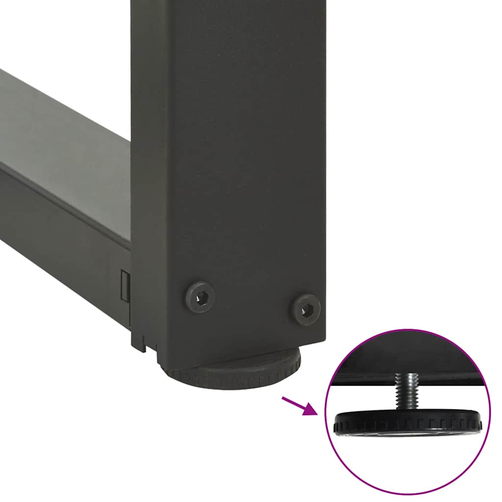 vidaXL Nogi do stołu jadalnego w kształcie litery T 2 szt. Antracyt 80x35x(72-73) cm Stal