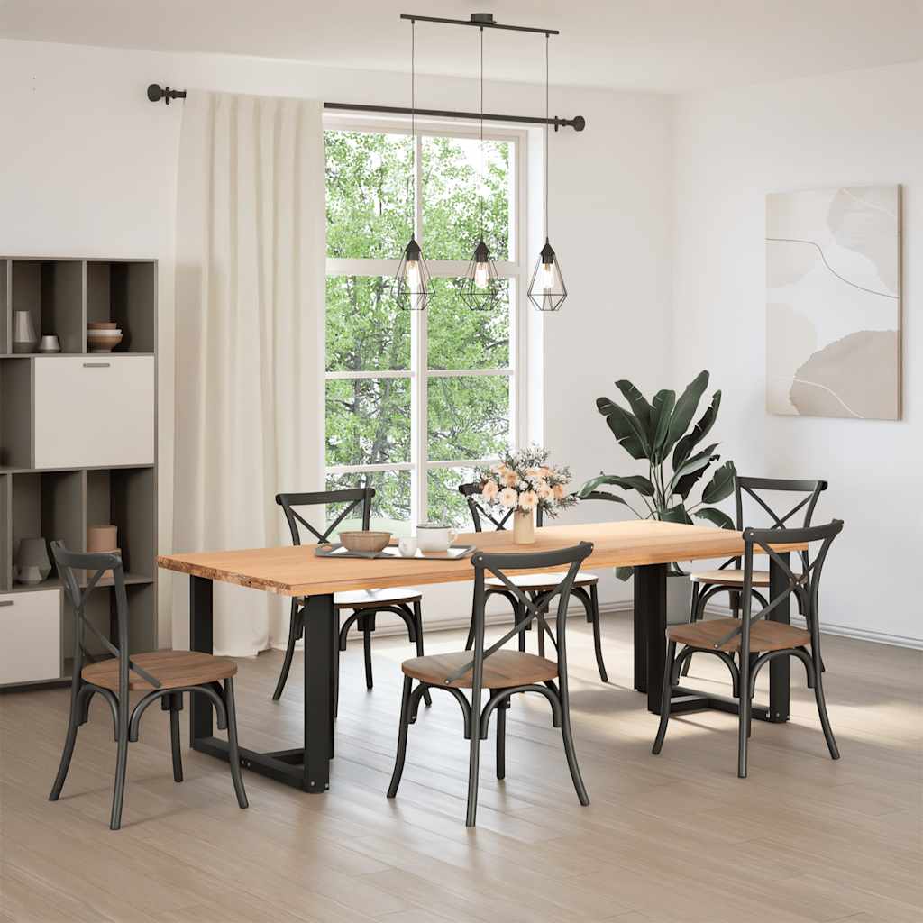 vidaXL Nogi do stołu jadalnego w kształcie litery T 2 szt. Czarne 90x35x(72-73) cm Stal