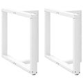 vidaXL Nogi do stołu jadalnego w kształcie litery T 2 szt. Białe 90x35x(72-73) cm Stal