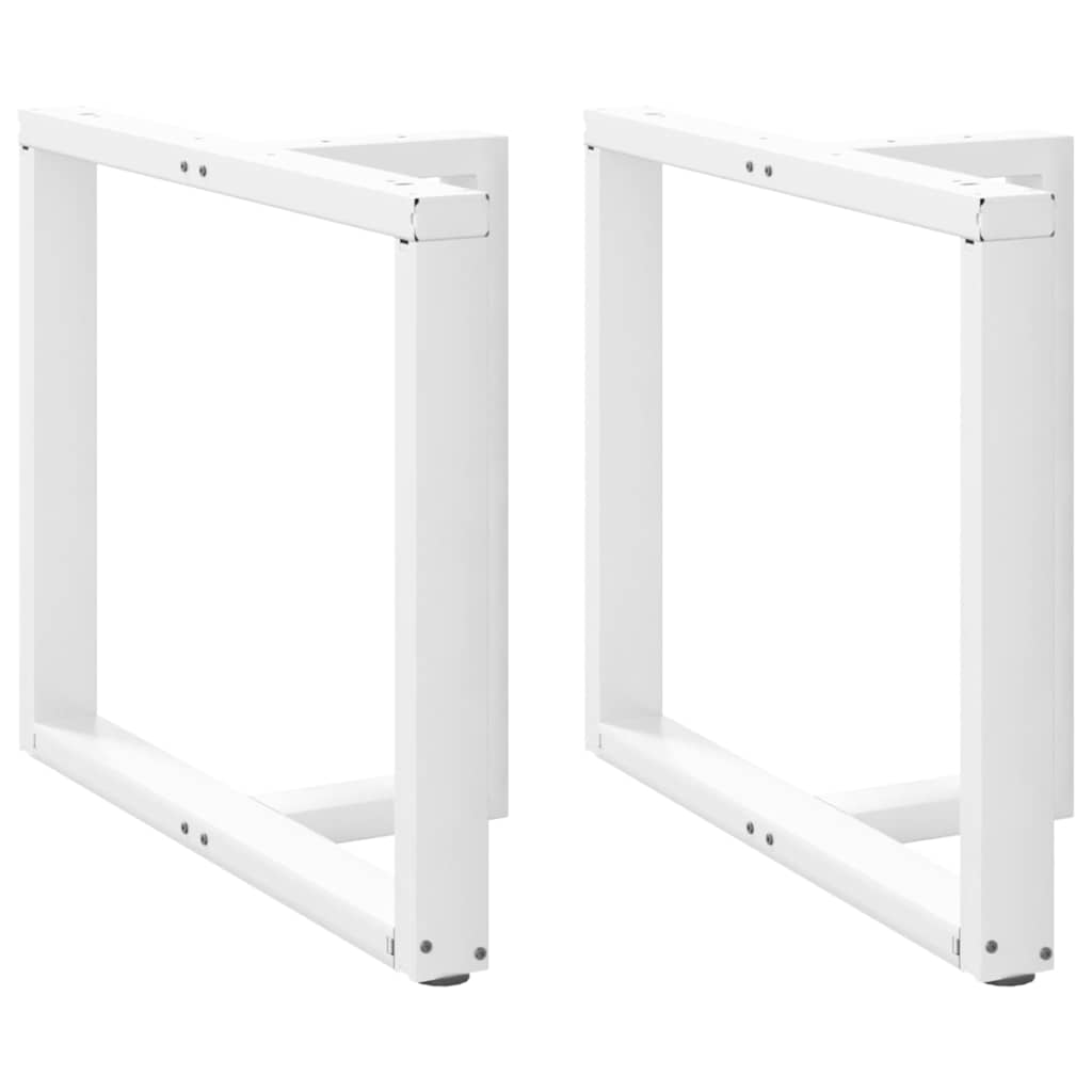 vidaXL Nogi do stołu jadalnego w kształcie litery T 2 szt. Białe 90x35x(72-73) cm Stal