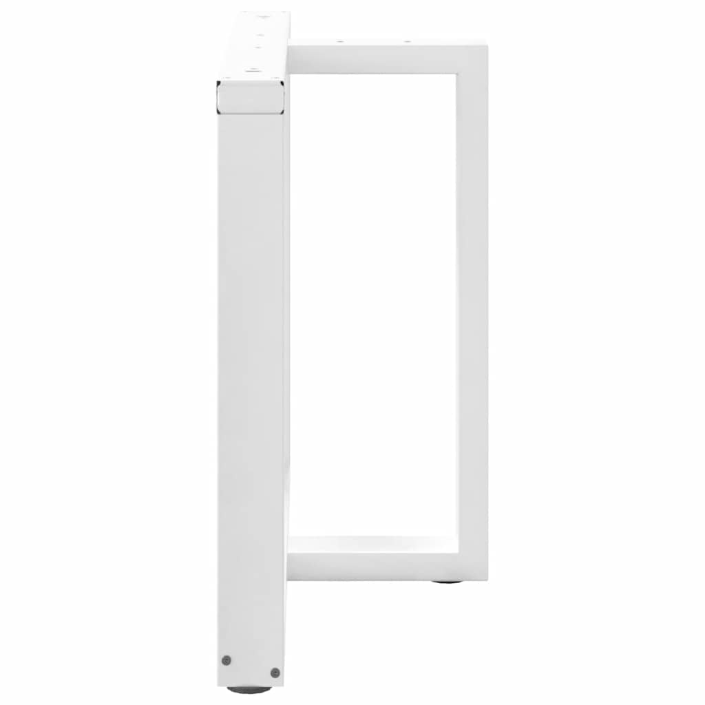 vidaXL Nogi do stołu jadalnego w kształcie litery T 2 szt. Białe 90x35x(72-73) cm Stal