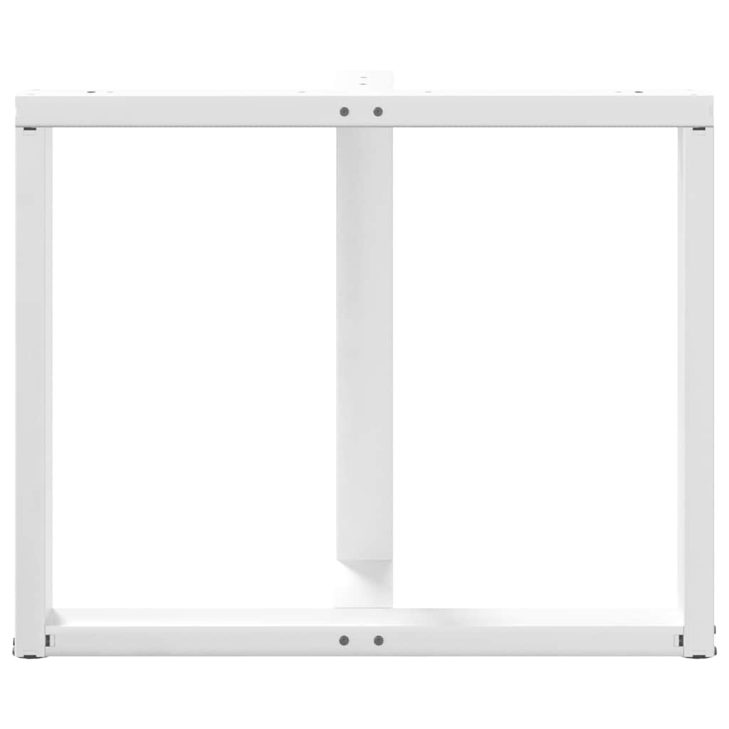 vidaXL Nogi do stołu jadalnego w kształcie litery T 2 szt. Białe 90x35x(72-73) cm Stal