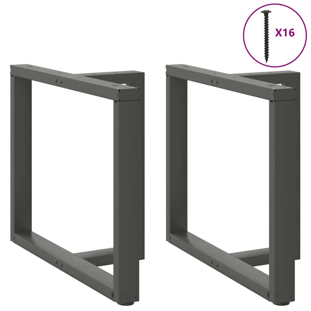vidaXL Nogi do stołu jadalnego w kształcie litery T 2 szt. Antracyt 90x35x(72-73) cm Stal