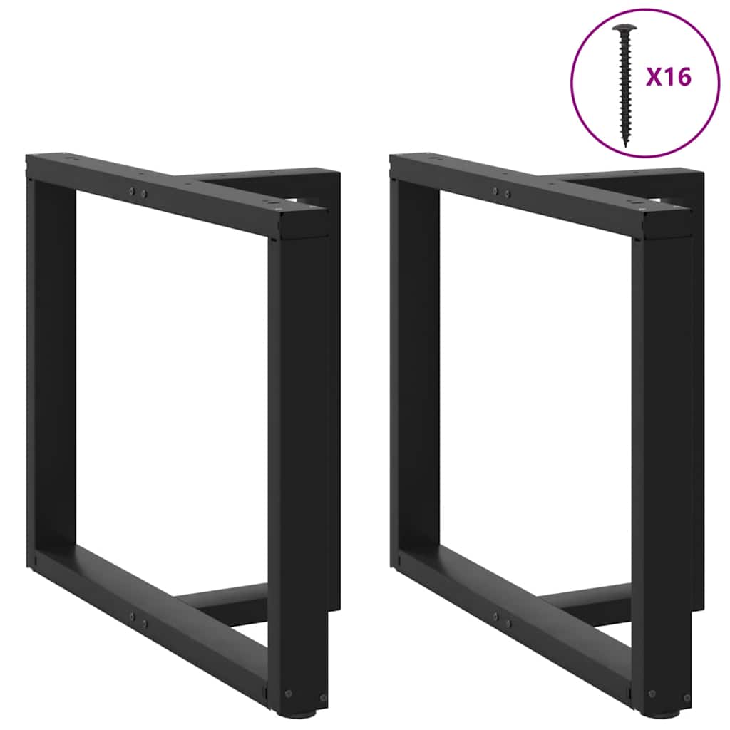 vidaXL Nogi do stołu jadalnego w kształcie litery T 2 szt. Czarne 100x35x(72-73) cm Stal